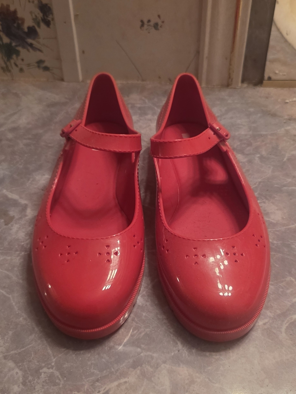 Melissa  Red Mary Jane Flats